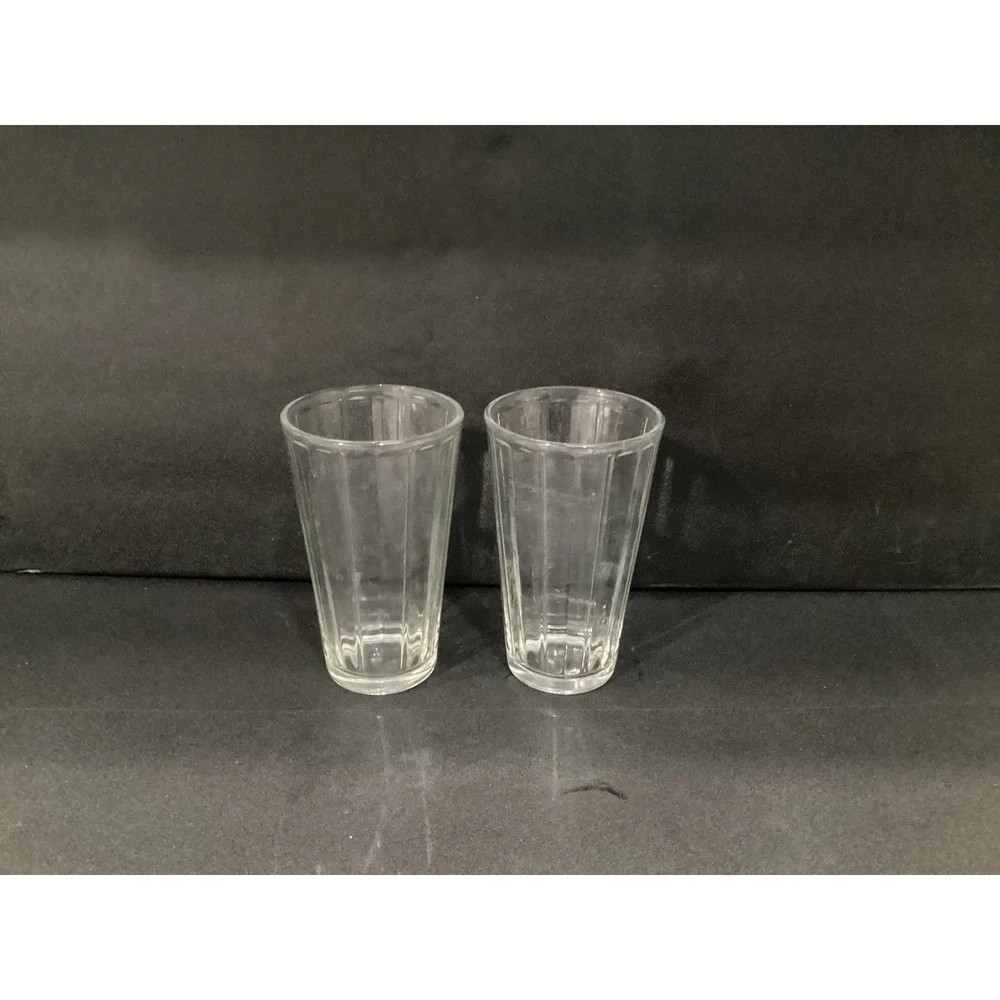 Libbey Tall Paneled Clear Highball Glass Tumbler 6